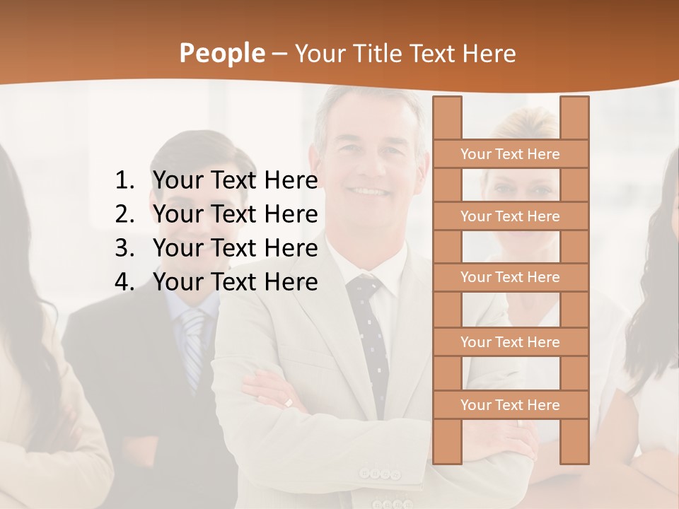 A Group Of People Standing In Front Of A Window PowerPoint Template