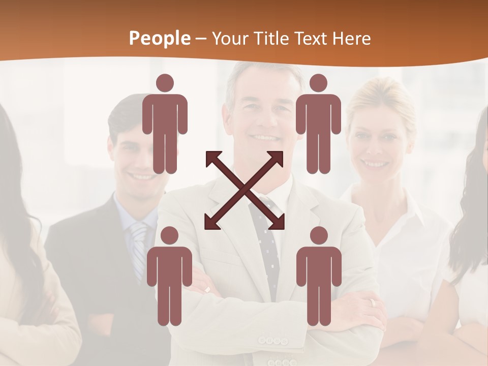 A Group Of People Standing In Front Of A Window PowerPoint Template