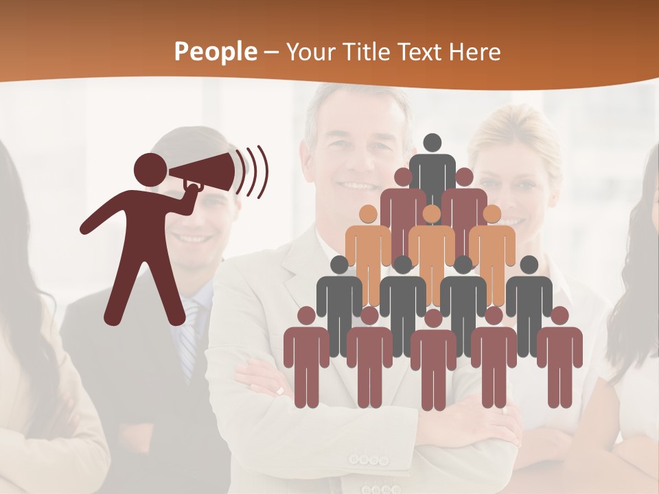 A Group Of People Standing In Front Of A Window PowerPoint Template
