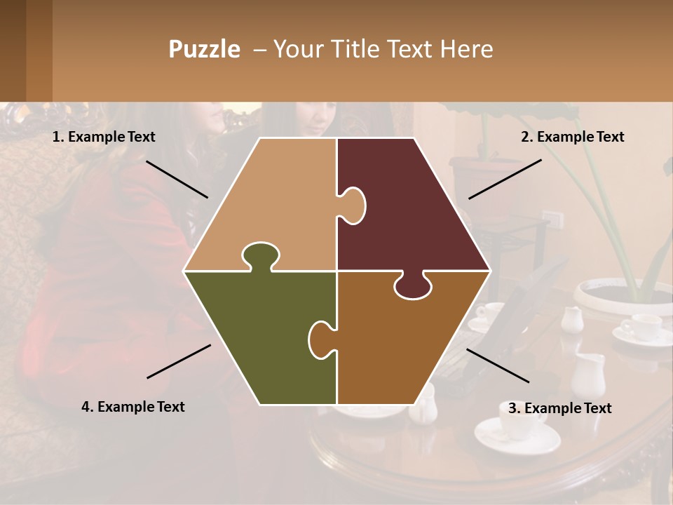 Two Women Sitting On A Couch Looking At A Laptop PowerPoint Template