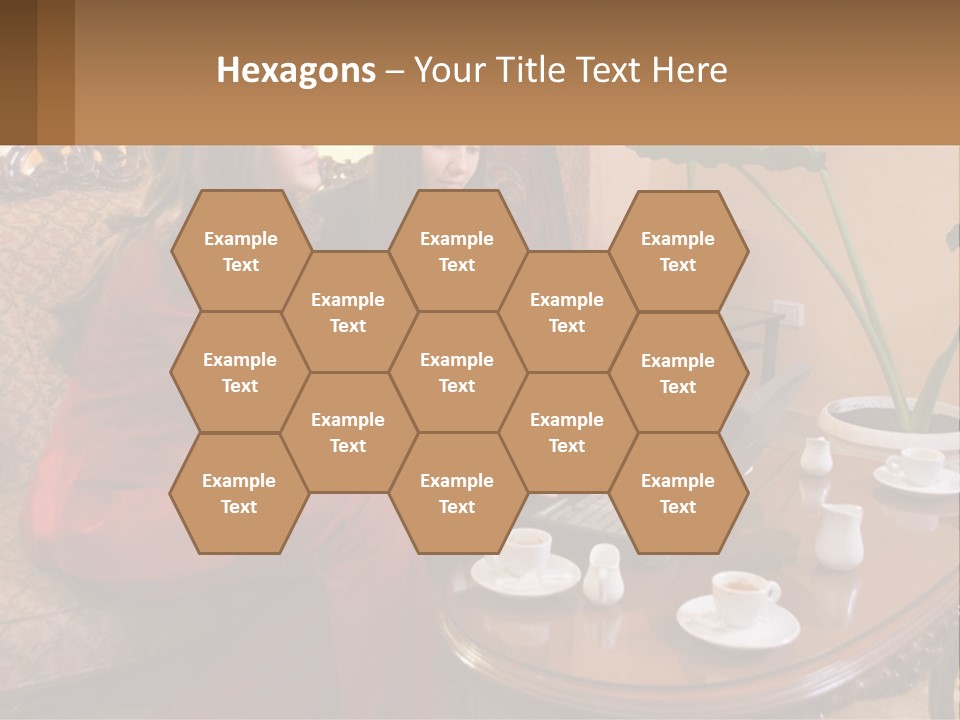 Two Women Sitting On A Couch Looking At A Laptop PowerPoint Template