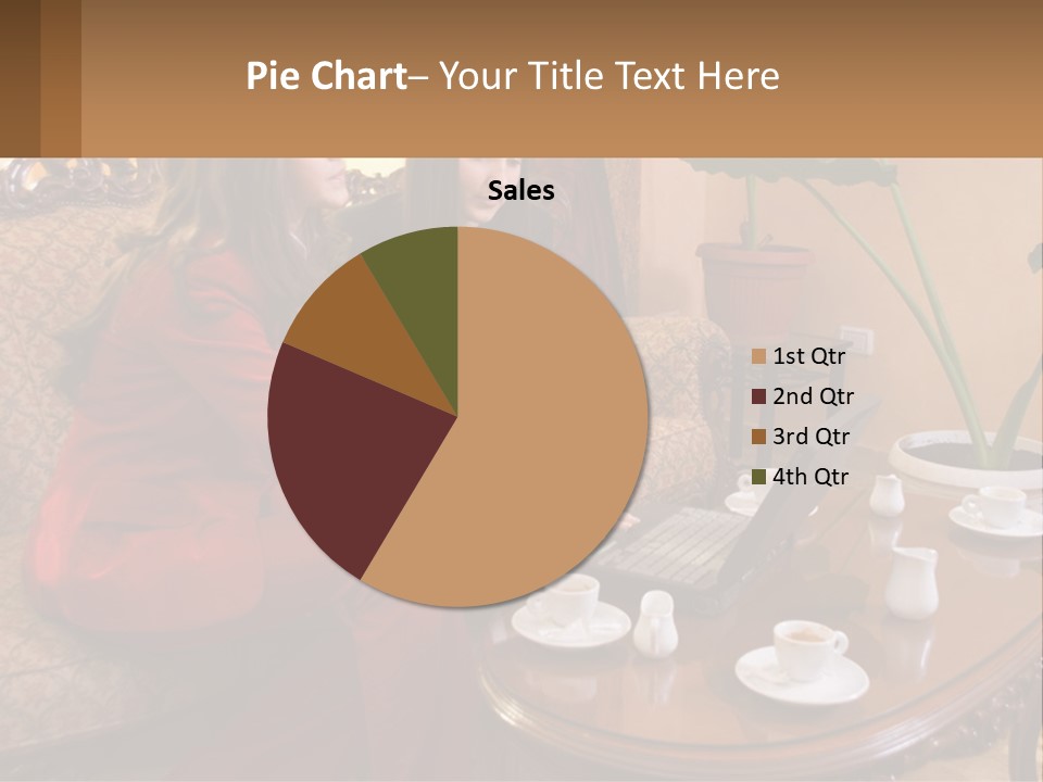 Two Women Sitting On A Couch Looking At A Laptop PowerPoint Template