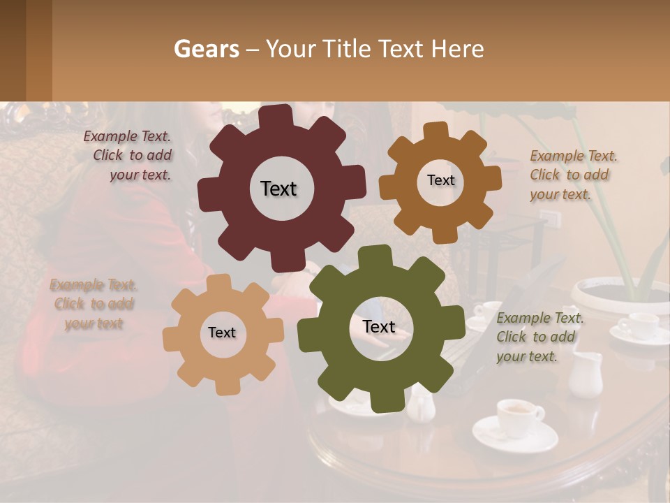 Two Women Sitting On A Couch Looking At A Laptop PowerPoint Template