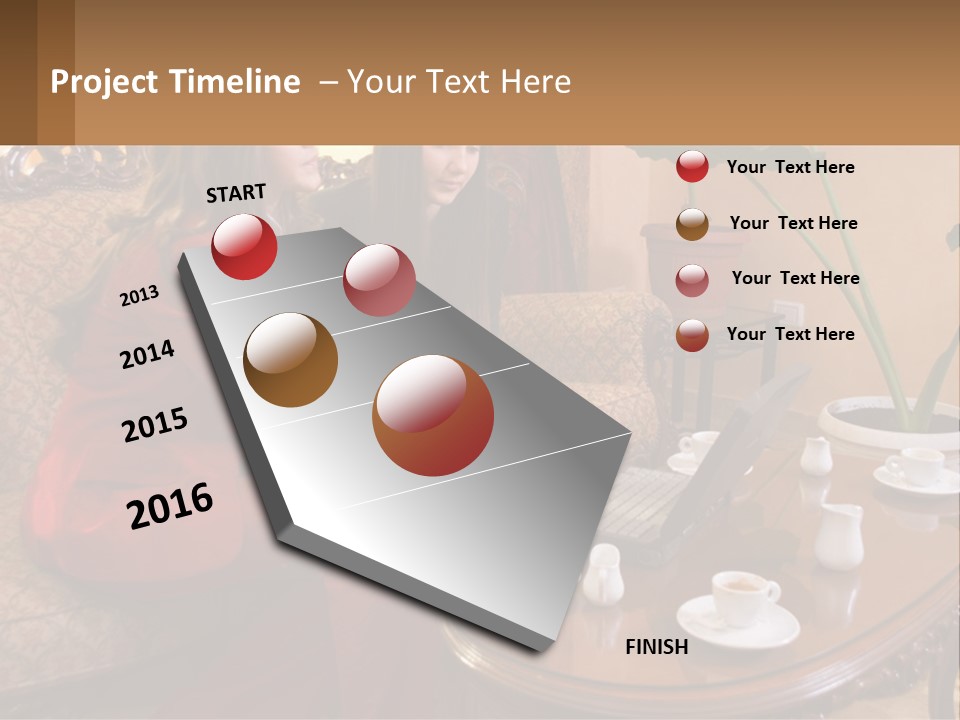 Two Women Sitting On A Couch Looking At A Laptop PowerPoint Template