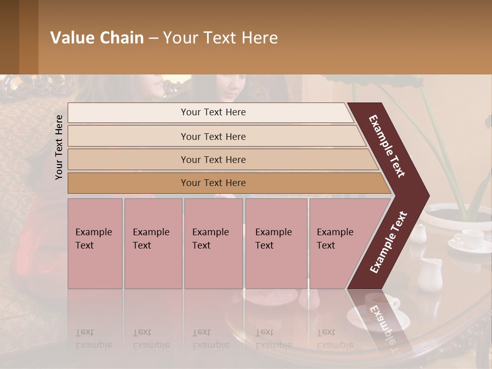 Two Women Sitting On A Couch Looking At A Laptop PowerPoint Template