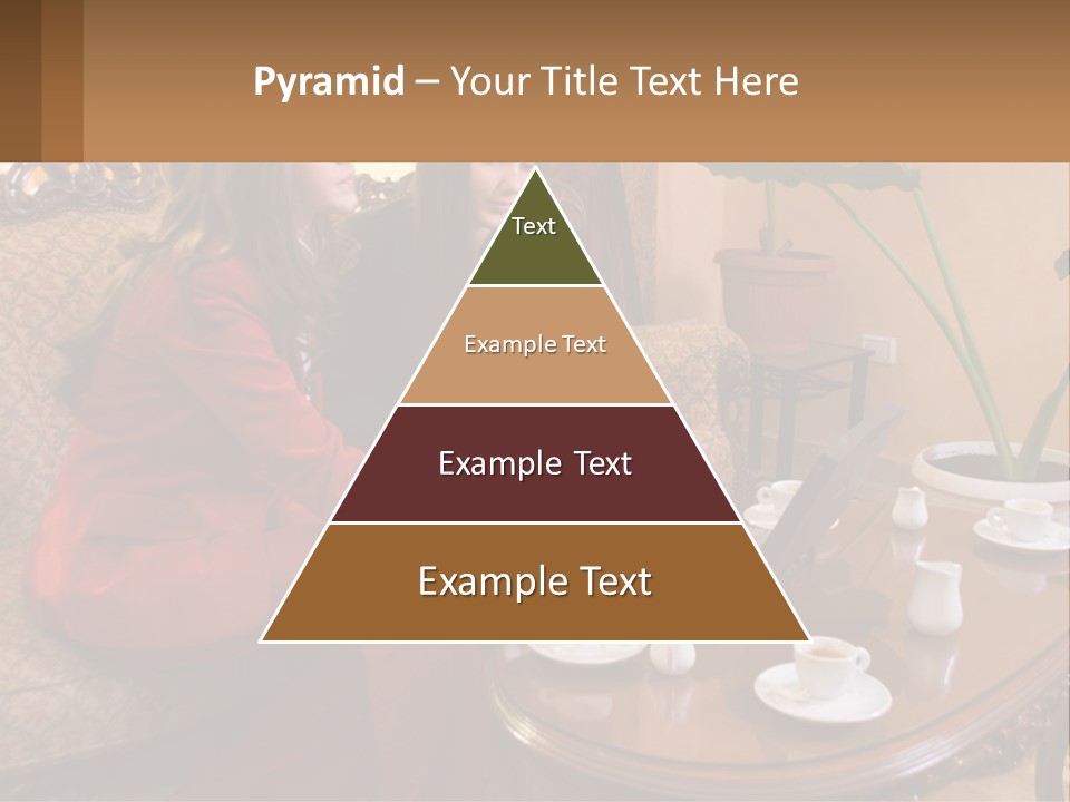 Two Women Sitting On A Couch Looking At A Laptop PowerPoint Template