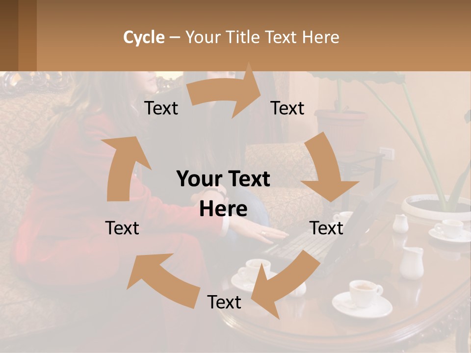 Two Women Sitting On A Couch Looking At A Laptop PowerPoint Template