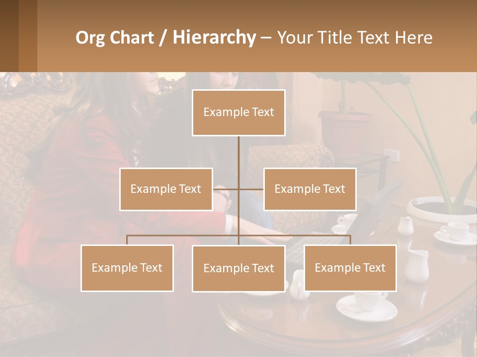 Two Women Sitting On A Couch Looking At A Laptop PowerPoint Template