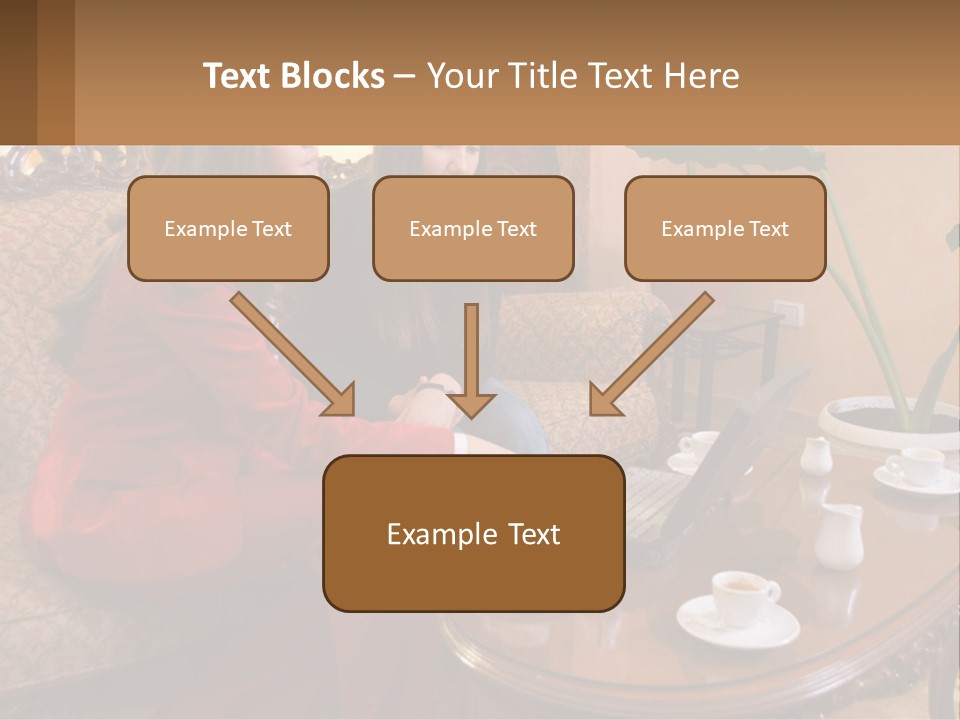 Two Women Sitting On A Couch Looking At A Laptop PowerPoint Template