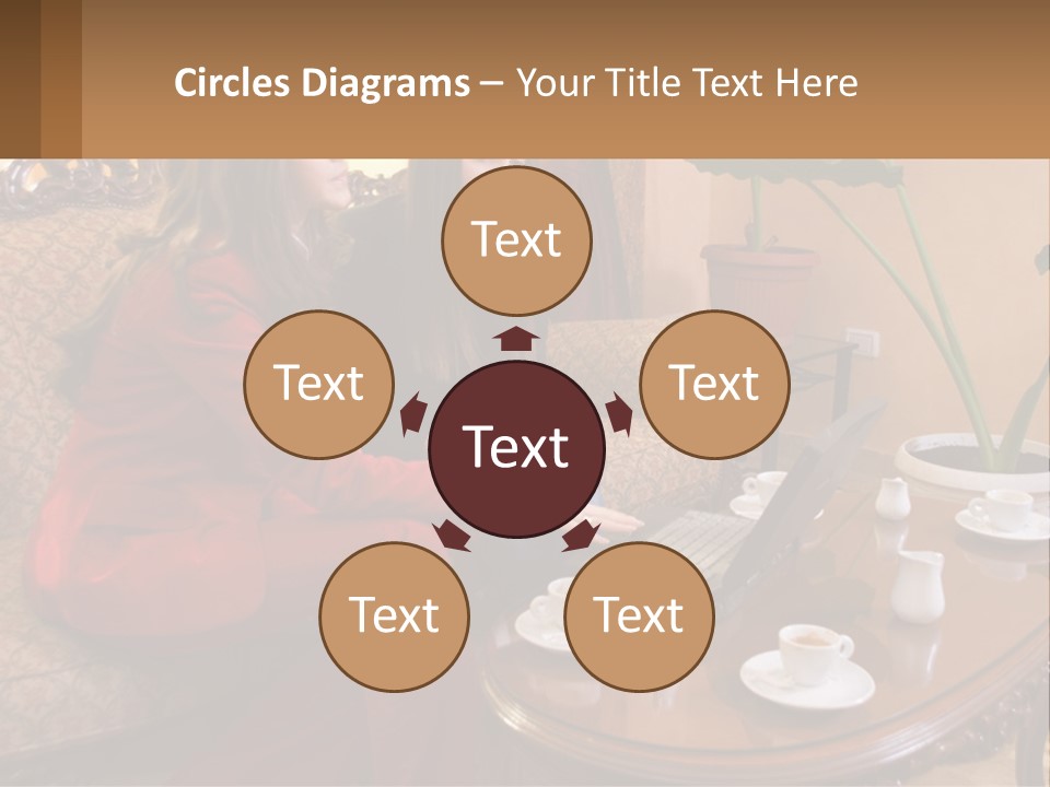 Two Women Sitting On A Couch Looking At A Laptop PowerPoint Template