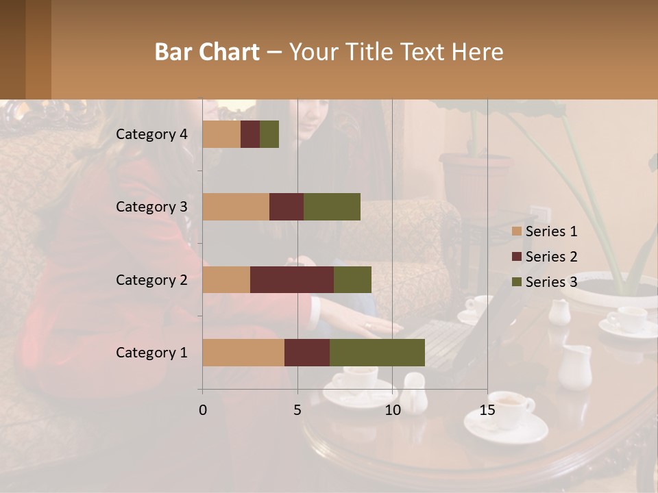 Two Women Sitting On A Couch Looking At A Laptop PowerPoint Template