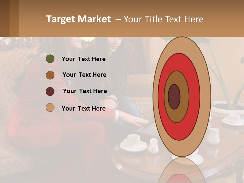 Two Women Sitting On A Couch Looking At A Laptop PowerPoint Template