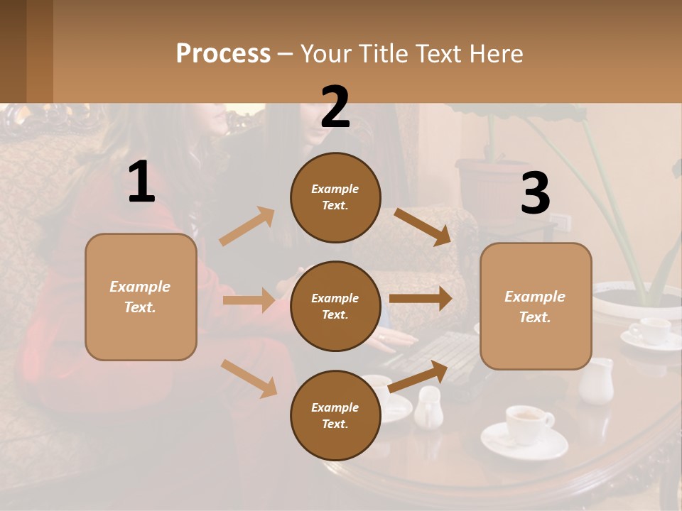 Two Women Sitting On A Couch Looking At A Laptop PowerPoint Template