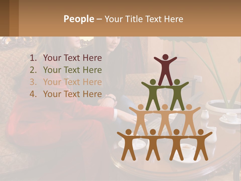 Two Women Sitting On A Couch Looking At A Laptop PowerPoint Template