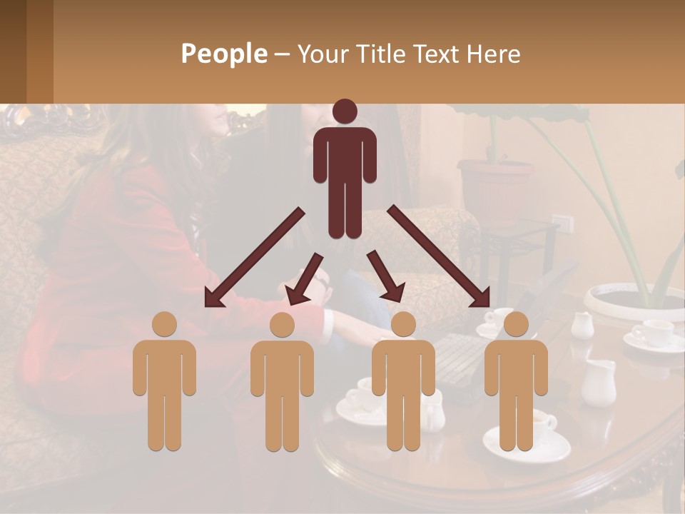 Two Women Sitting On A Couch Looking At A Laptop PowerPoint Template