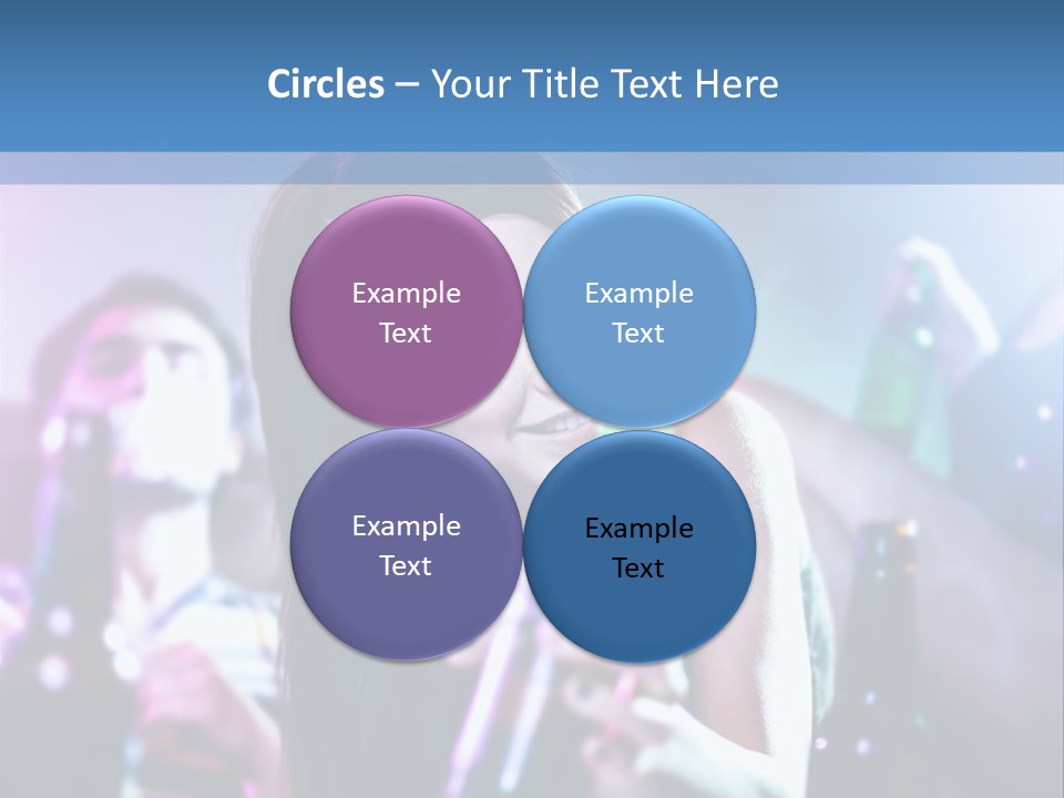 A Woman Holding A Beer Bottle In Her Hand PowerPoint Template