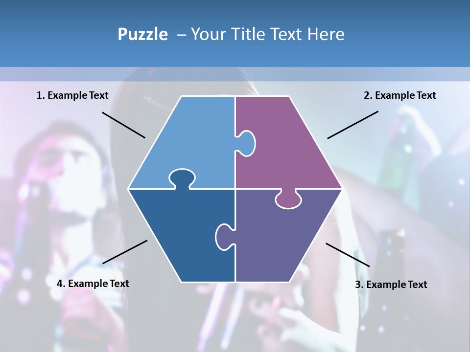 A Woman Holding A Beer Bottle In Her Hand PowerPoint Template