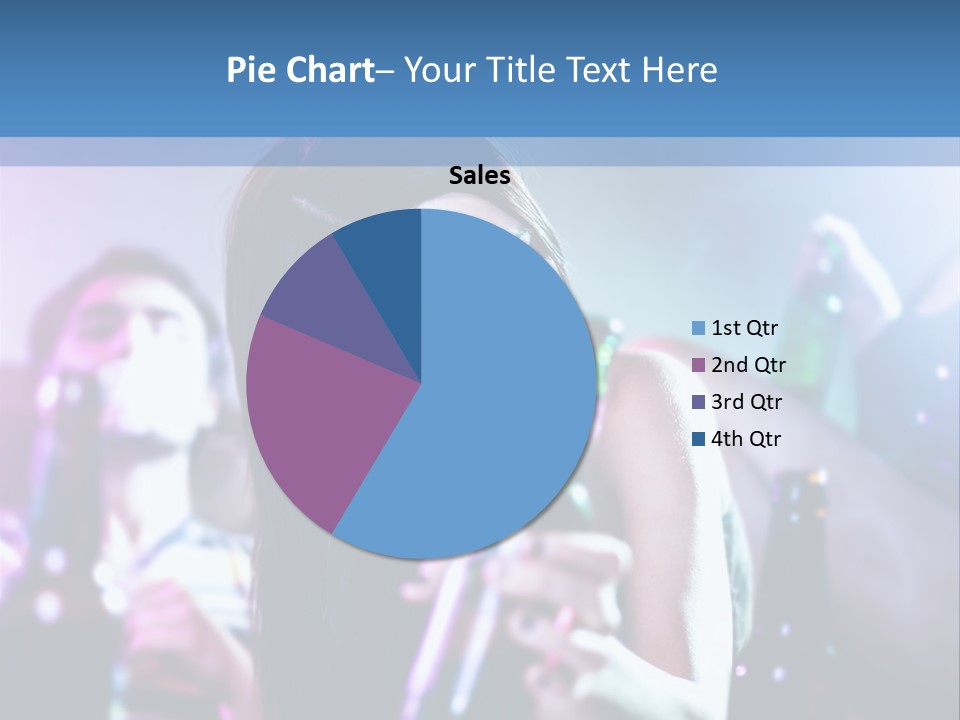 A Woman Holding A Beer Bottle In Her Hand PowerPoint Template