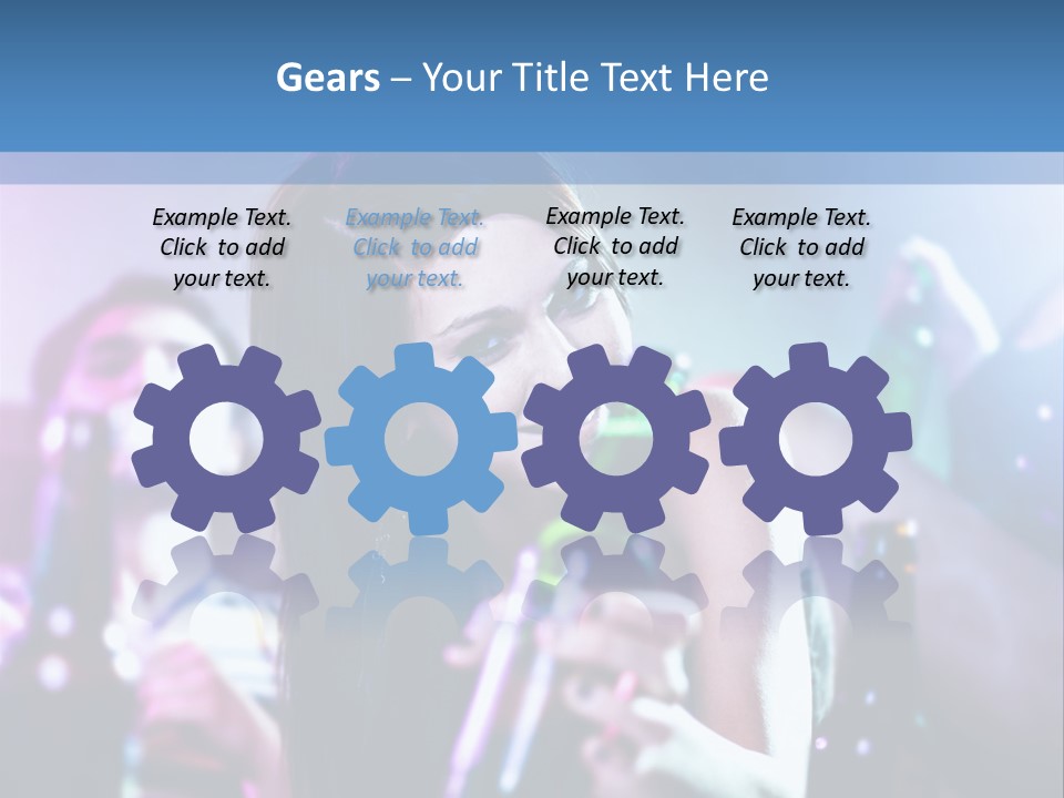 A Woman Holding A Beer Bottle In Her Hand PowerPoint Template