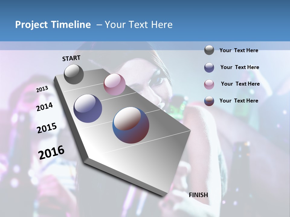 A Woman Holding A Beer Bottle In Her Hand PowerPoint Template