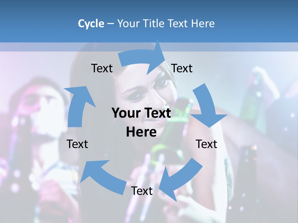 A Woman Holding A Beer Bottle In Her Hand PowerPoint Template
