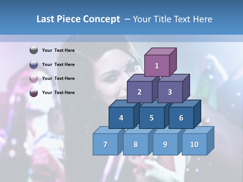 A Woman Holding A Beer Bottle In Her Hand PowerPoint Template