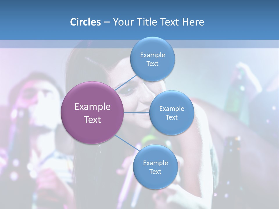 A Woman Holding A Beer Bottle In Her Hand PowerPoint Template