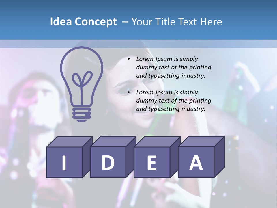 A Woman Holding A Beer Bottle In Her Hand PowerPoint Template