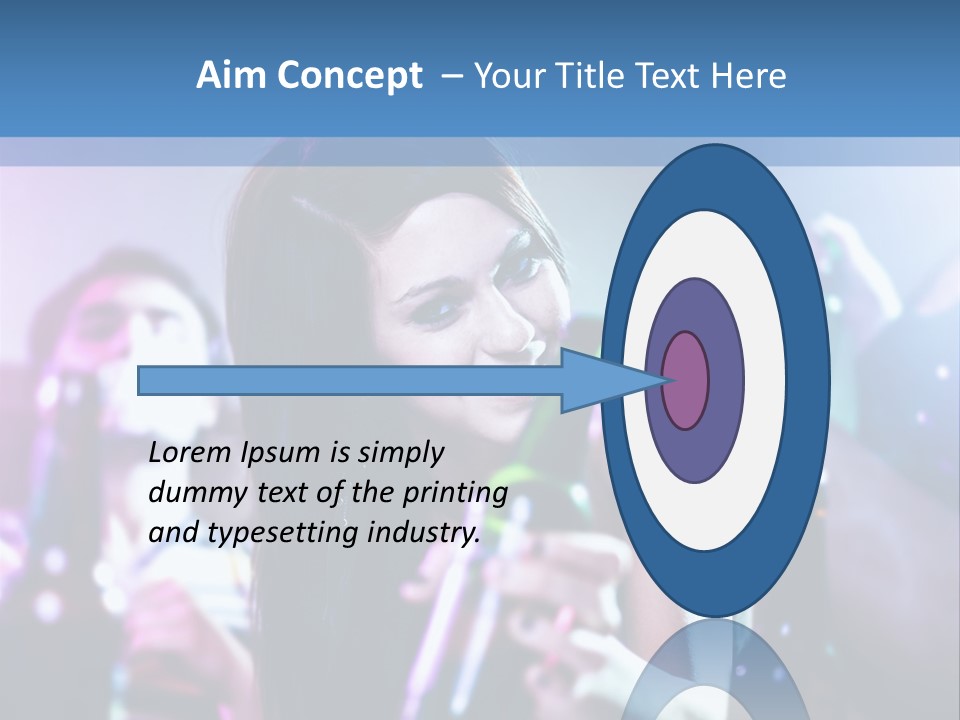 A Woman Holding A Beer Bottle In Her Hand PowerPoint Template