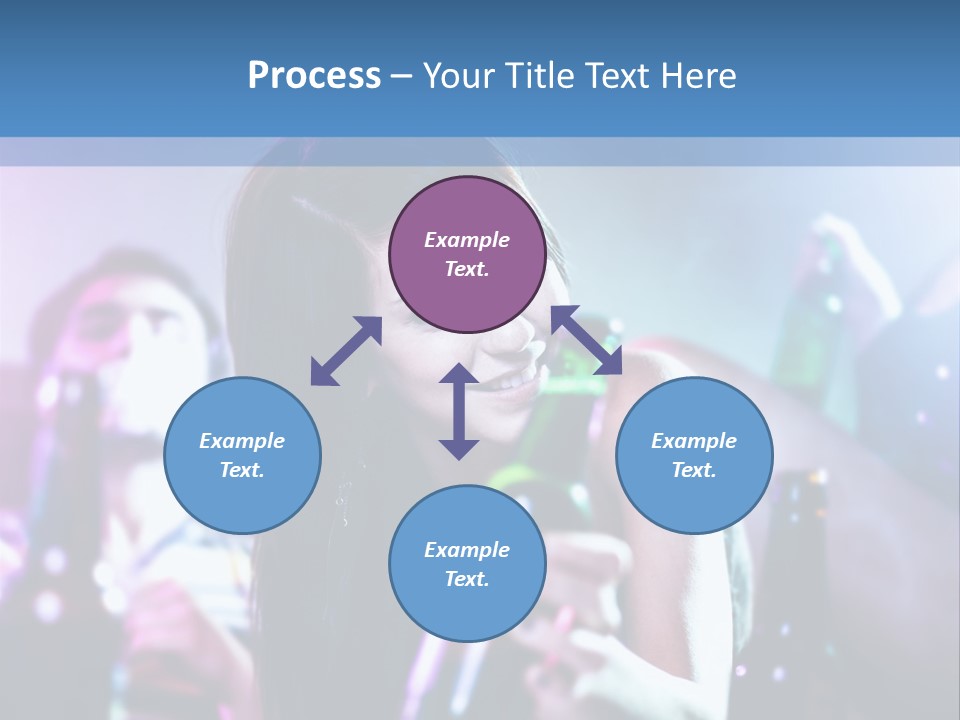 A Woman Holding A Beer Bottle In Her Hand PowerPoint Template