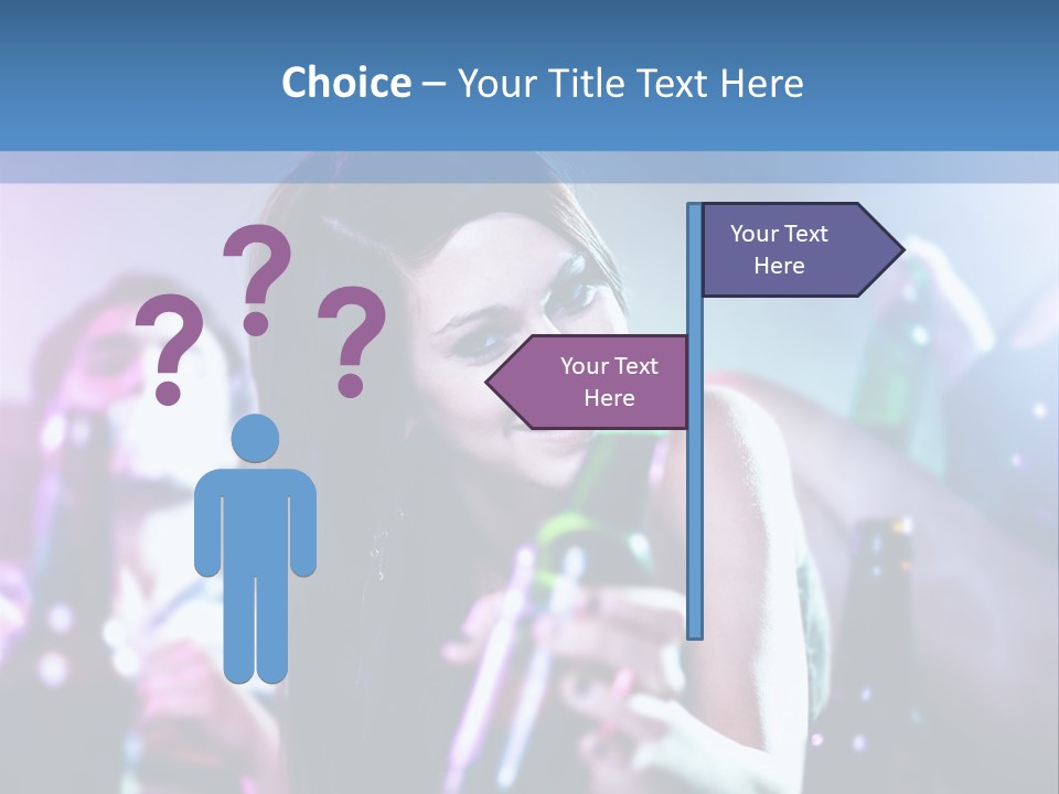 A Woman Holding A Beer Bottle In Her Hand PowerPoint Template