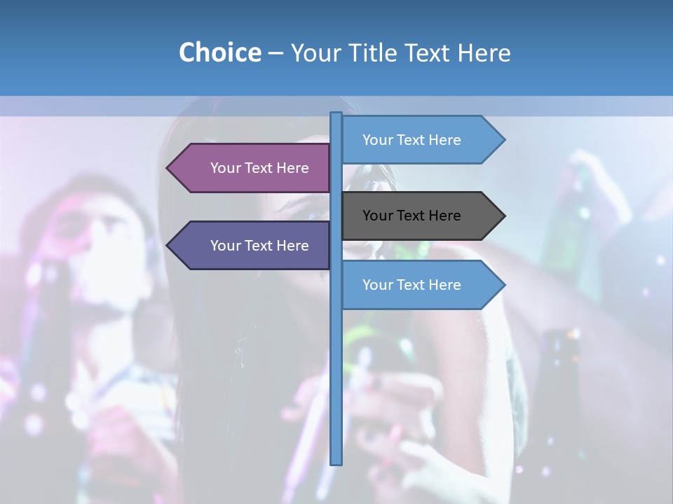 A Woman Holding A Beer Bottle In Her Hand PowerPoint Template