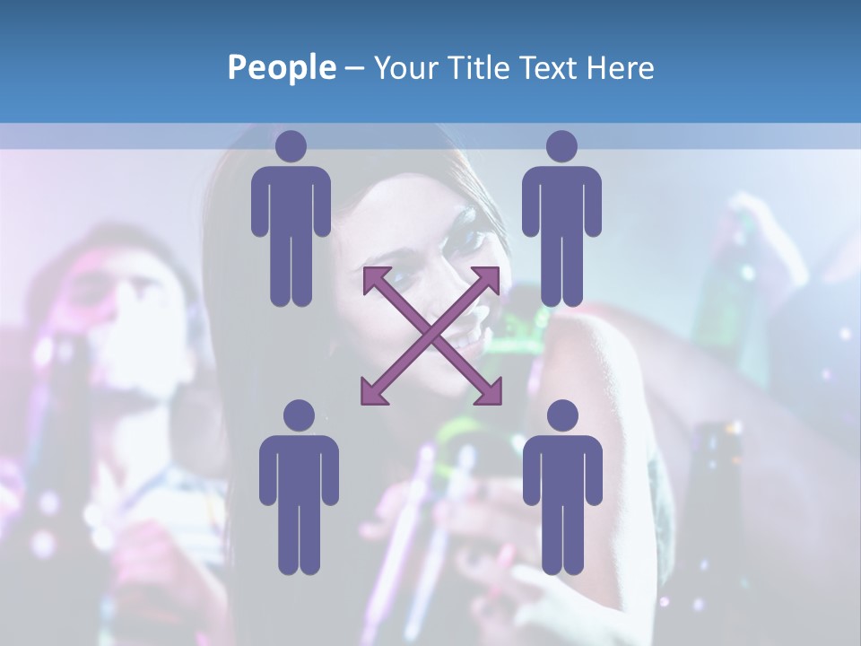 A Woman Holding A Beer Bottle In Her Hand PowerPoint Template