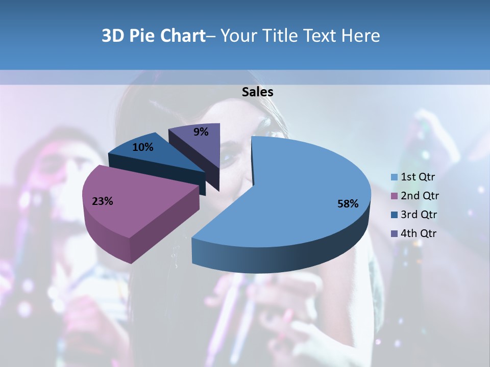 A Woman Holding A Beer Bottle In Her Hand PowerPoint Template