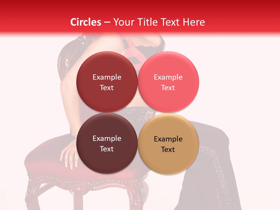 A Woman Sitting On Top Of A Red Chair PowerPoint Template