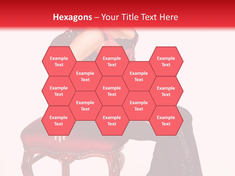 A Woman Sitting On Top Of A Red Chair PowerPoint Template