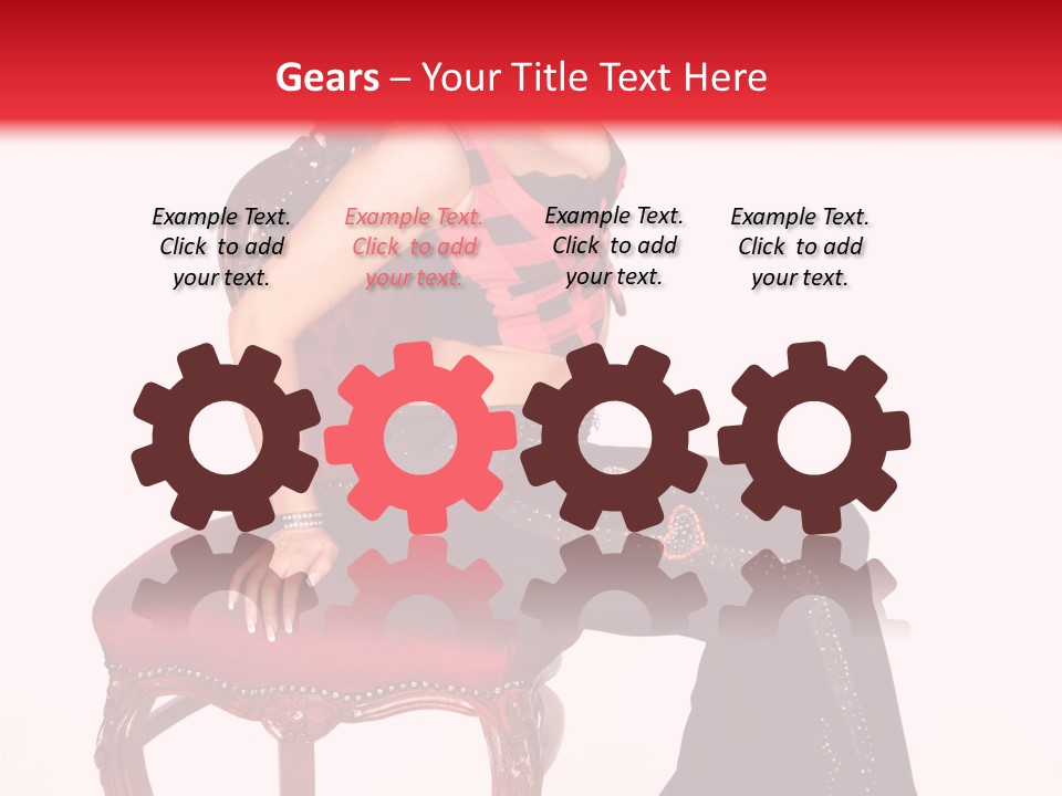 A Woman Sitting On Top Of A Red Chair PowerPoint Template