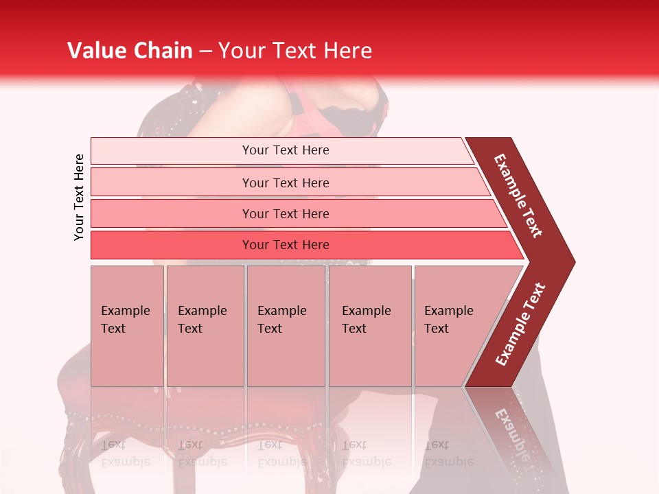 A Woman Sitting On Top Of A Red Chair PowerPoint Template