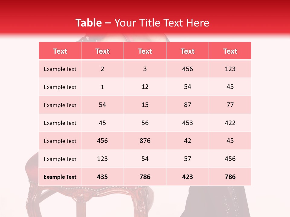 A Woman Sitting On Top Of A Red Chair PowerPoint Template