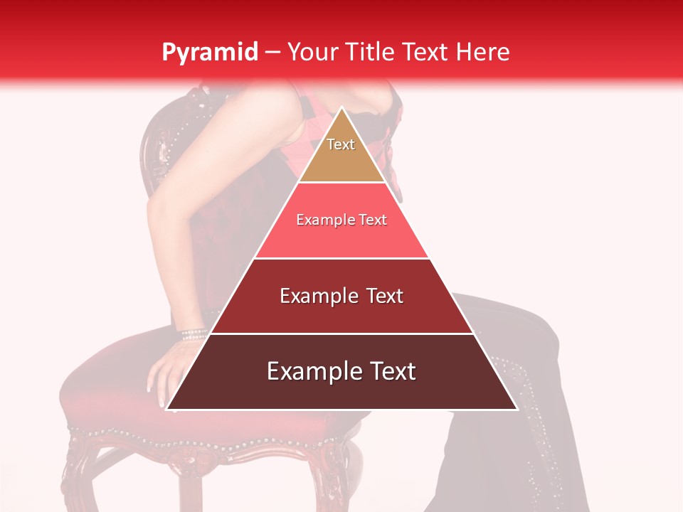 A Woman Sitting On Top Of A Red Chair PowerPoint Template