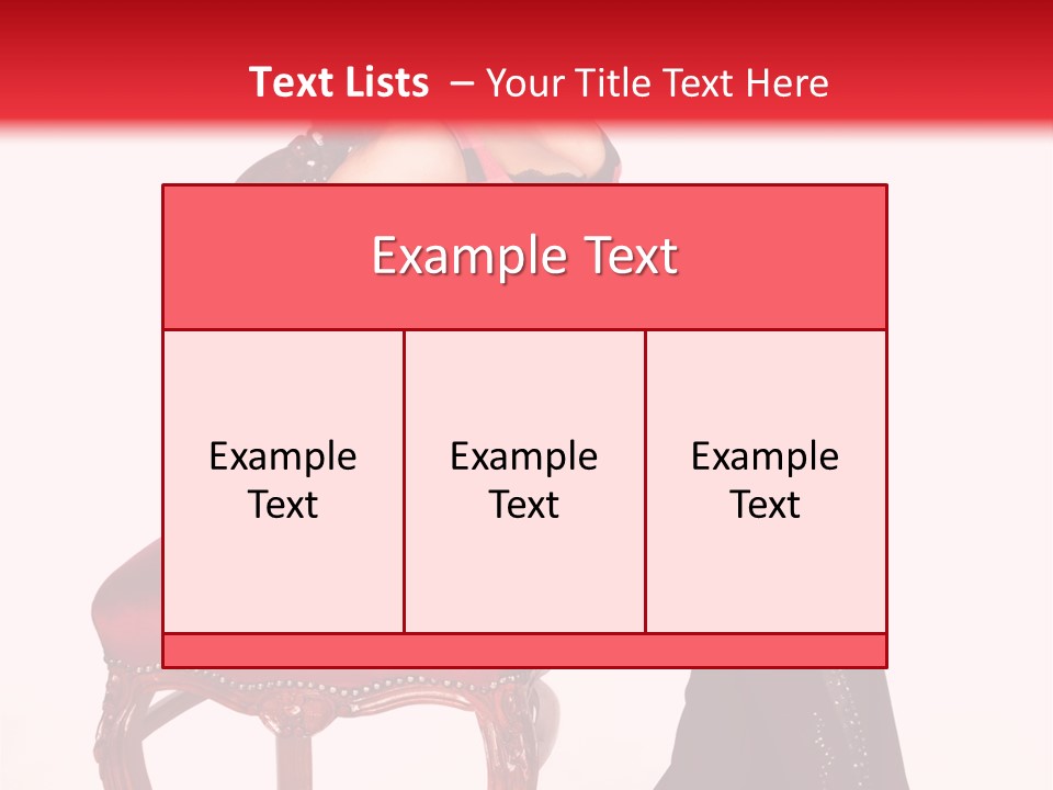 A Woman Sitting On Top Of A Red Chair PowerPoint Template