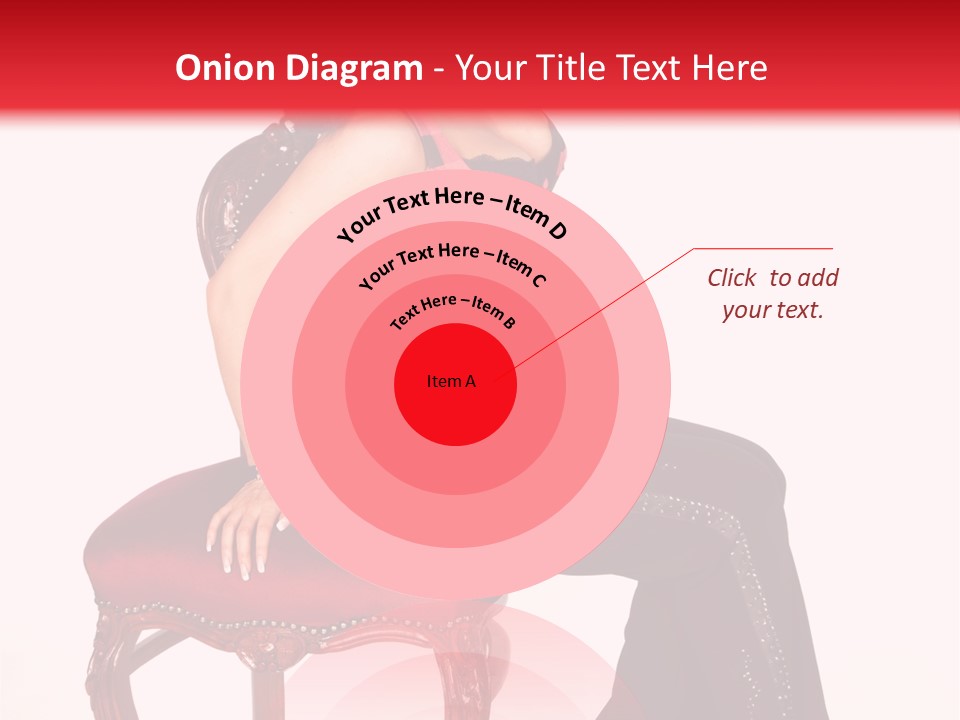 A Woman Sitting On Top Of A Red Chair PowerPoint Template