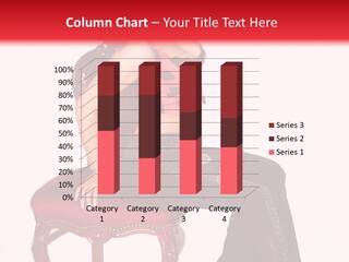 A Woman Sitting On Top Of A Red Chair PowerPoint Template