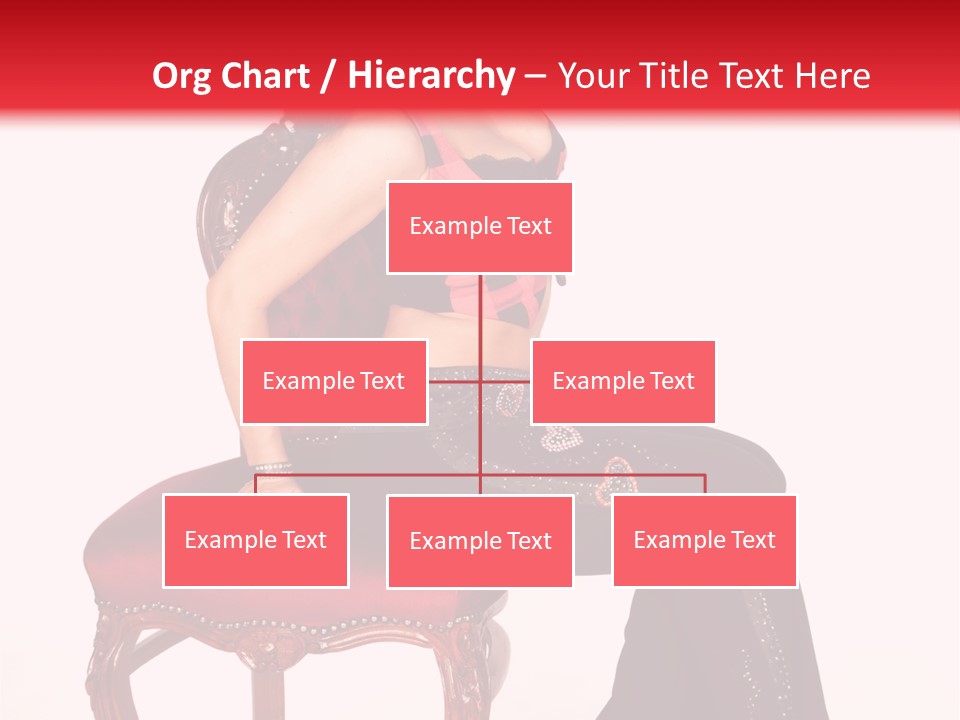 A Woman Sitting On Top Of A Red Chair PowerPoint Template