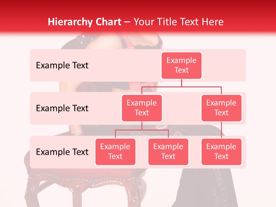 A Woman Sitting On Top Of A Red Chair PowerPoint Template