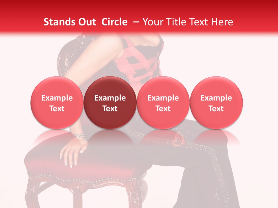 A Woman Sitting On Top Of A Red Chair PowerPoint Template