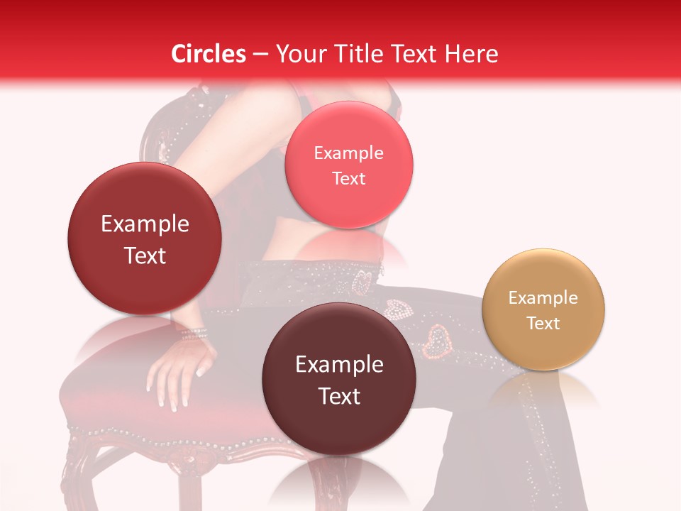A Woman Sitting On Top Of A Red Chair PowerPoint Template