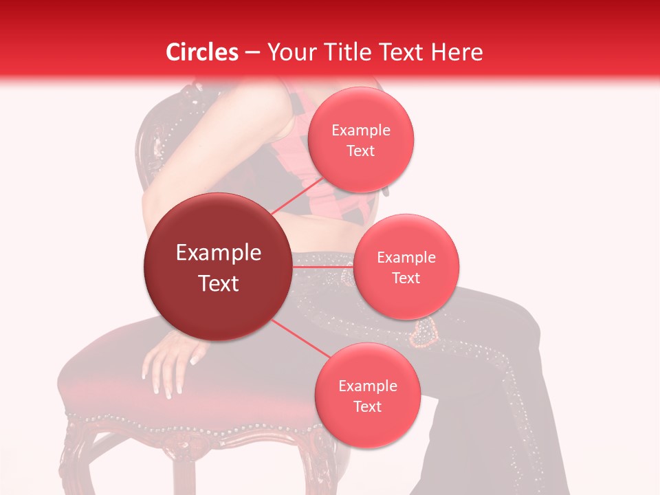 A Woman Sitting On Top Of A Red Chair PowerPoint Template