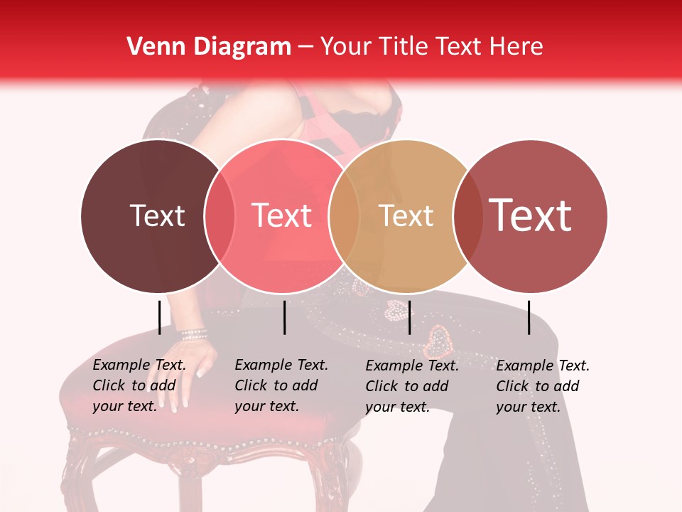 A Woman Sitting On Top Of A Red Chair PowerPoint Template