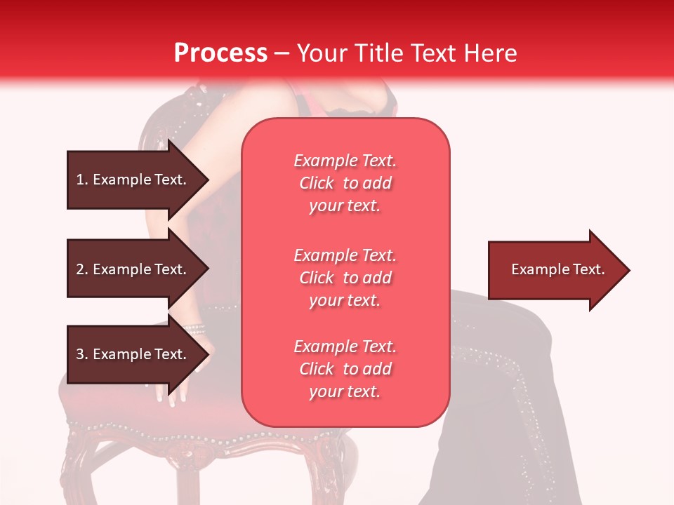 A Woman Sitting On Top Of A Red Chair PowerPoint Template